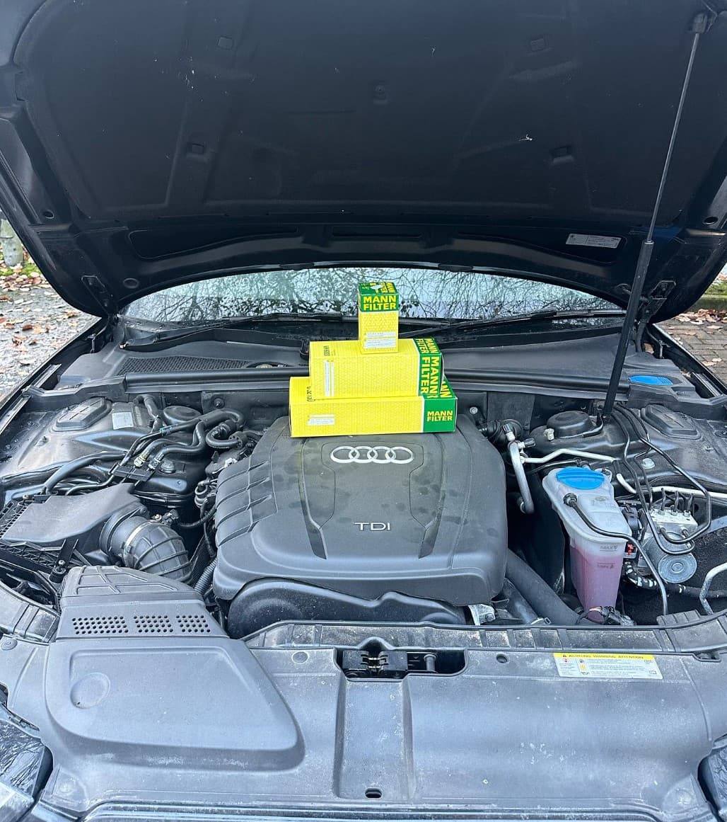 Mechanic working on a car